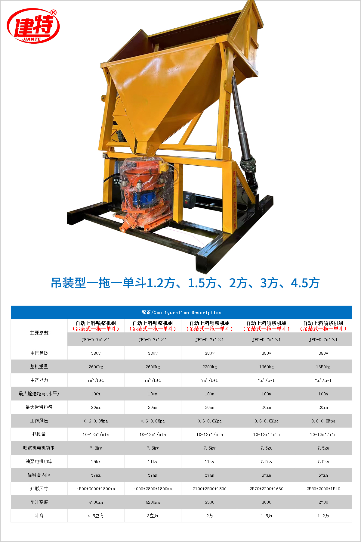 01-吊裝式一拖一單斗JPD-D 7m3×1（1.5方、2方、3方）